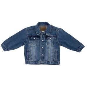Levi Strauss Toddler Boys Denim Trucker Jacket 4T Snaps Biker Levi's Jean Jacket